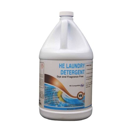 WARSAW CHEMICAL H.E. Liquid Laundry Detergent, 1-Gallon, 4PK 62404-0000004